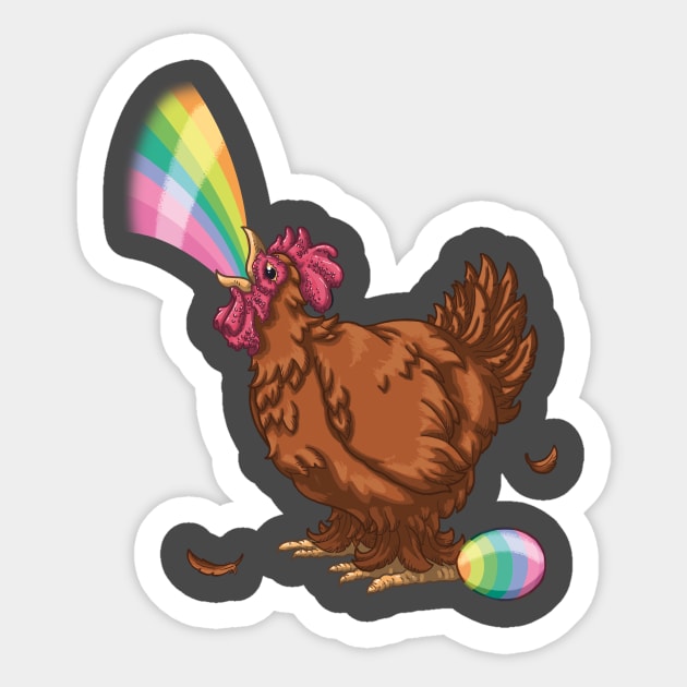 The Hue Hen Sticker by ExplorerInResidence